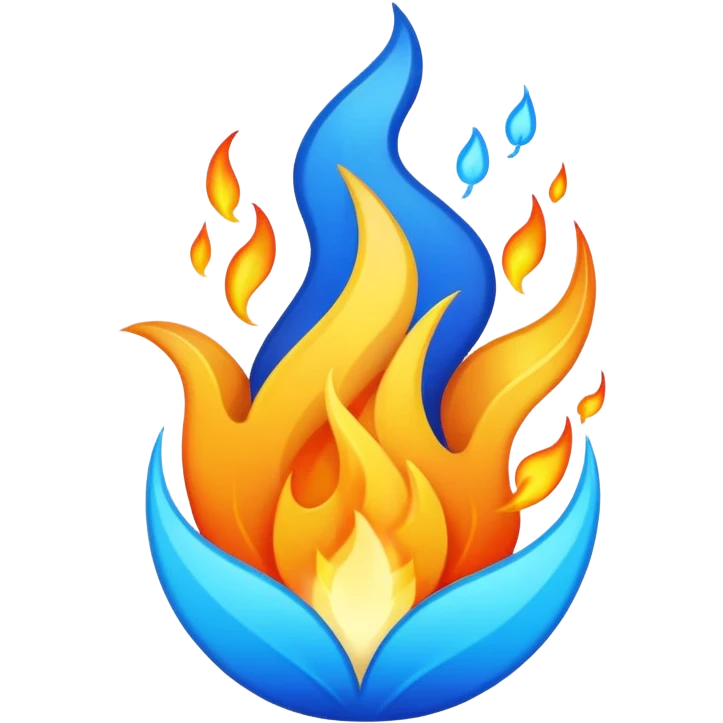 Fuego azul emoji