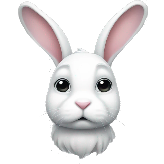 sad white rabbit emoji