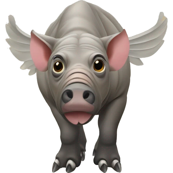 North Sulawesi babirusa with massive wings emoji