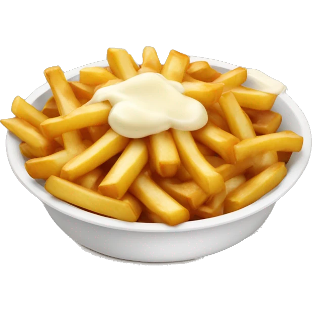 Poutine qui mange des pâtes emoji