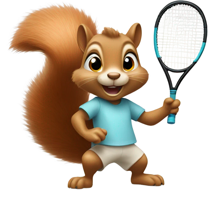 squirrel playing tennis emoji