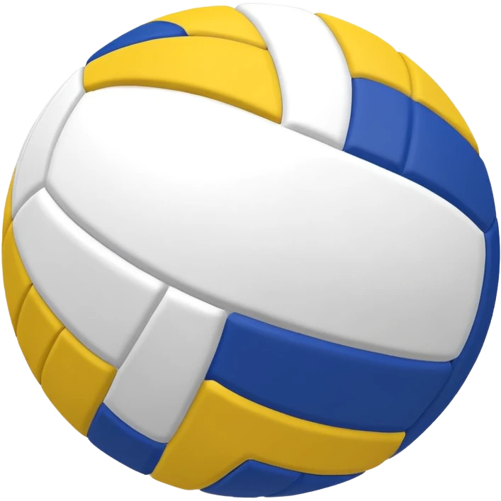 Pelotas de voley azul blanco y amarillo emoji