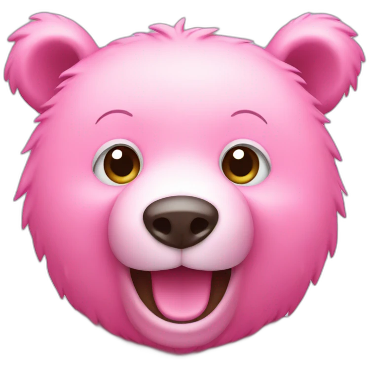 Happy pink Bear emoji