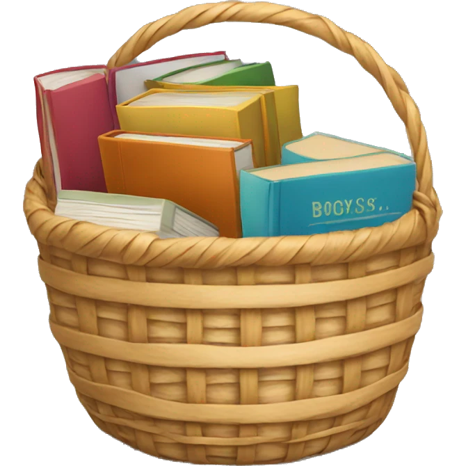 basket with books inside  emoji