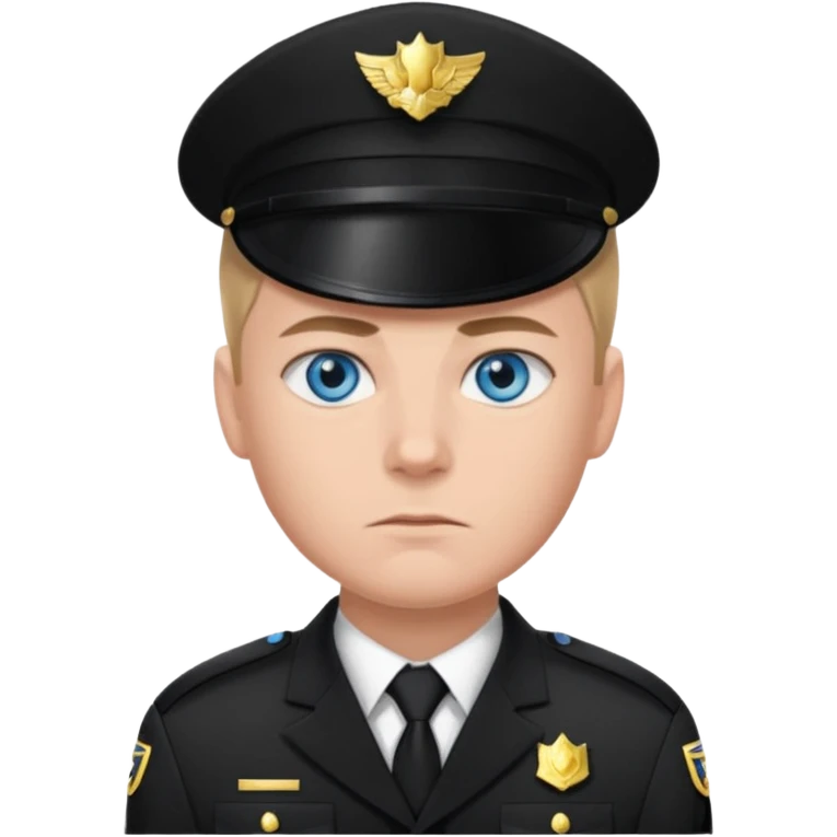 Sergeant ,blue eyes black uniform emoji