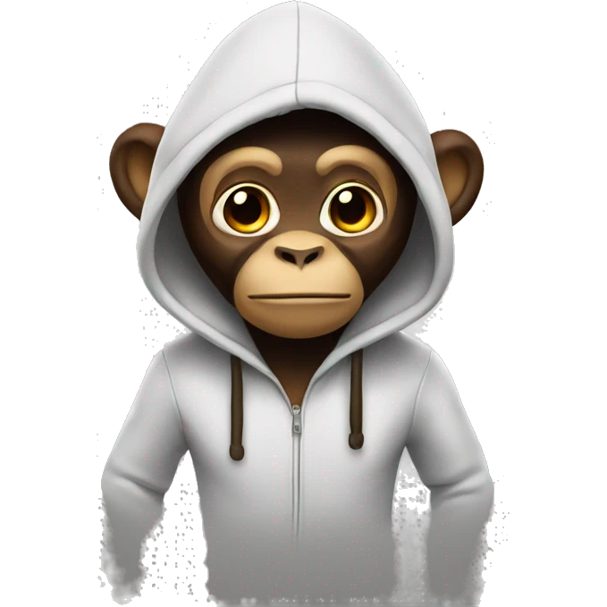 A bigmonkey with a hoodie emoji