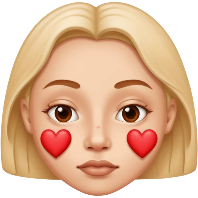 nostrils shaped like hearts emoji