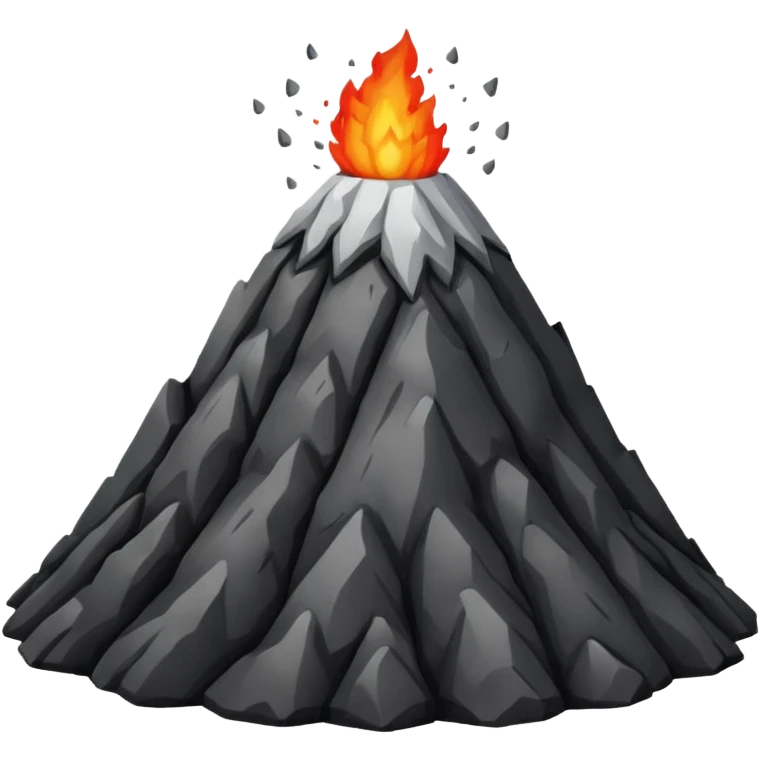 Create a volcano with its eyes tightly shut emoji