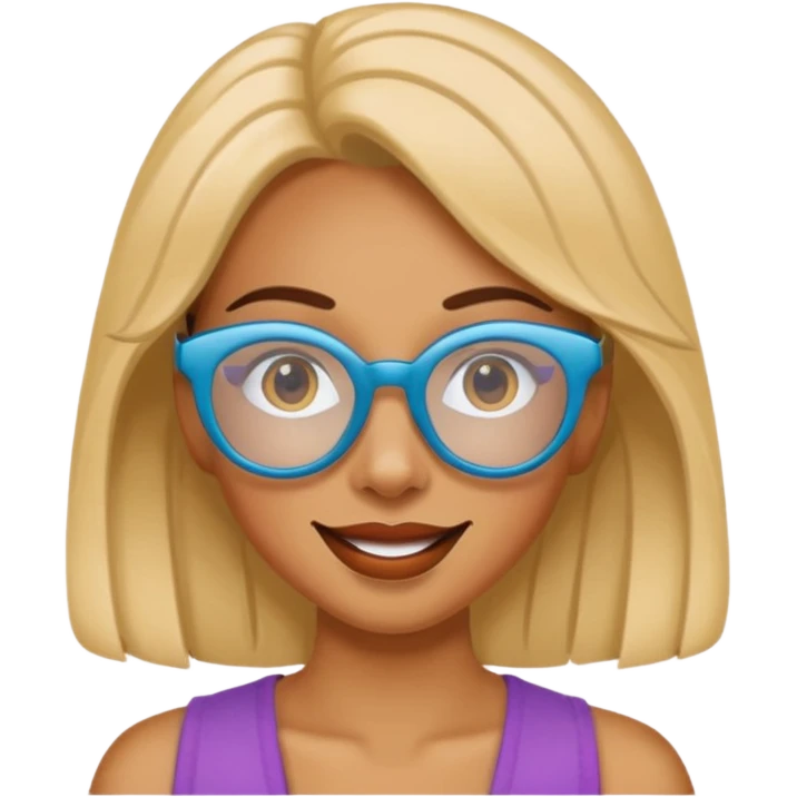 woman with joke glasses emoji