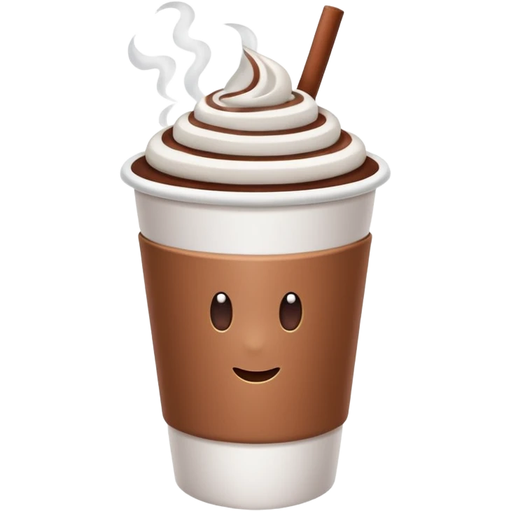 paper cup with hot chocolate emoji