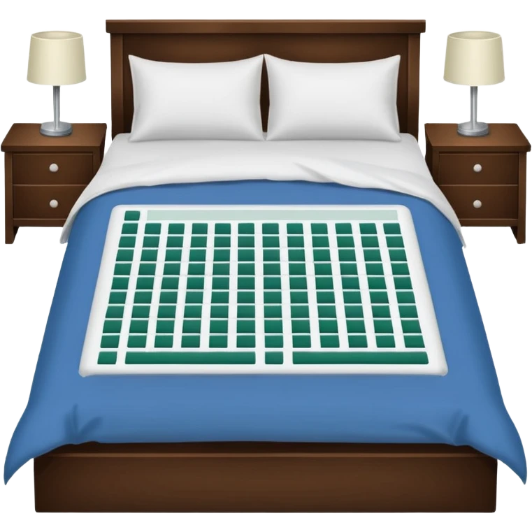 duvet with excel spreadsheet (no bed frame) emoji