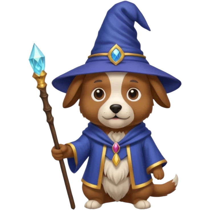 Dog wizard emoji