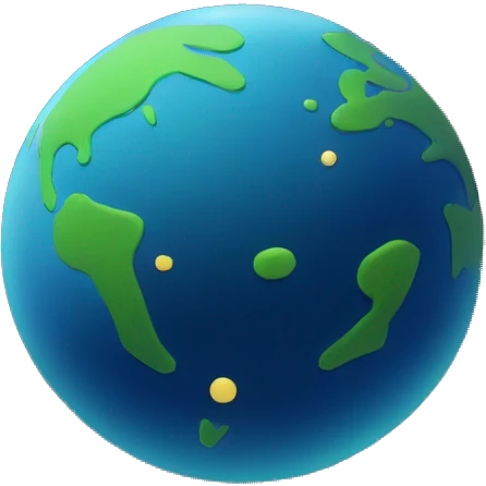 Earth as a comet emoji