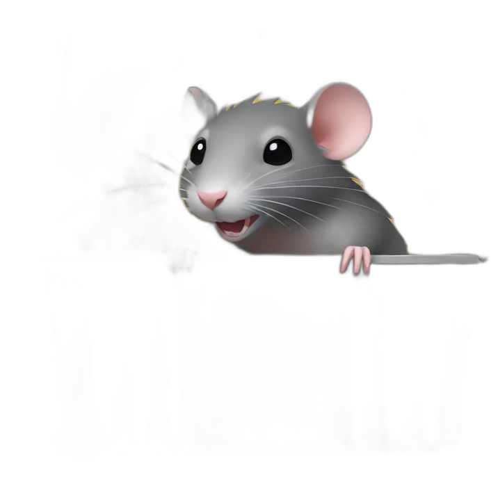 rat inside of dumpster fire emoji