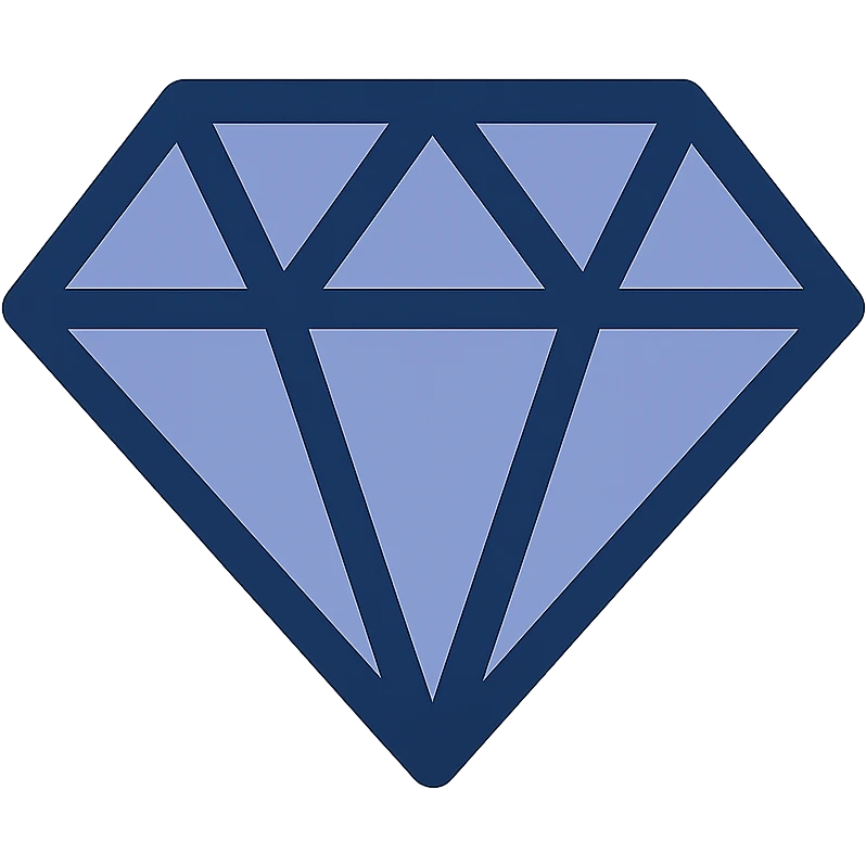 diamond, modern icon style, clean lines, minimal, suitable for app icon emoji