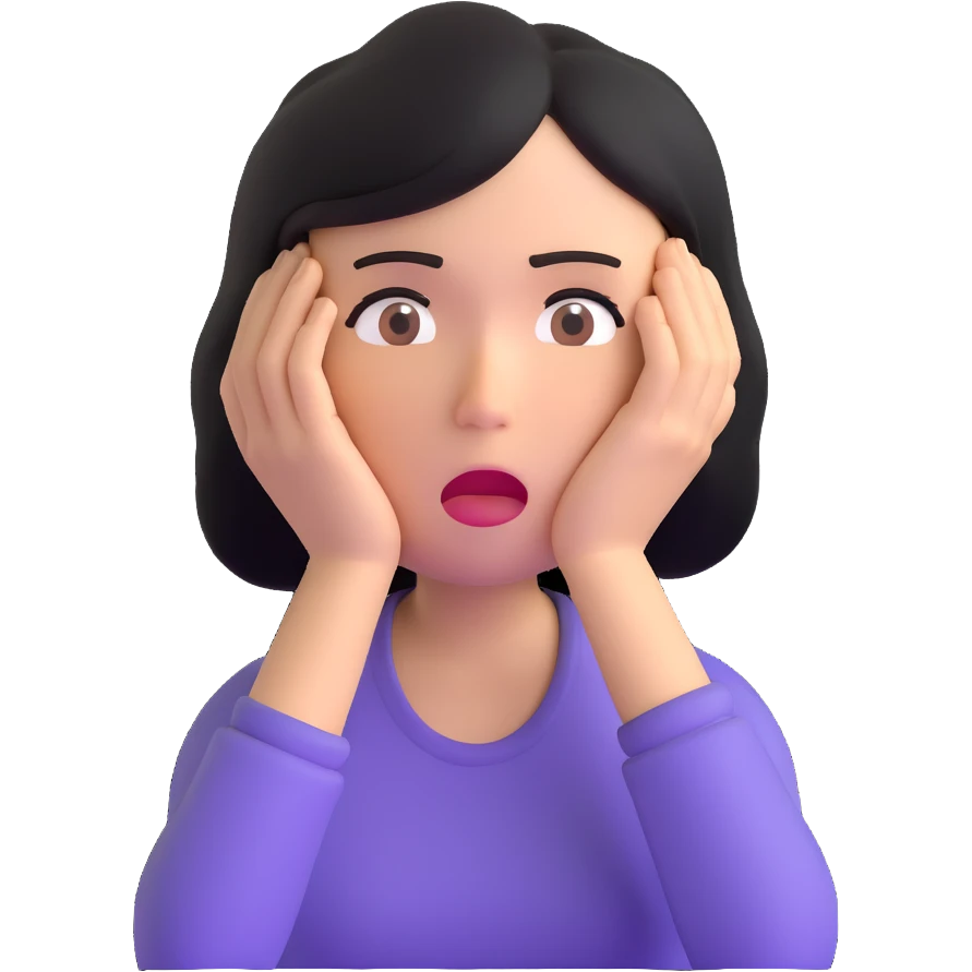 a woman looking frustrated emoji