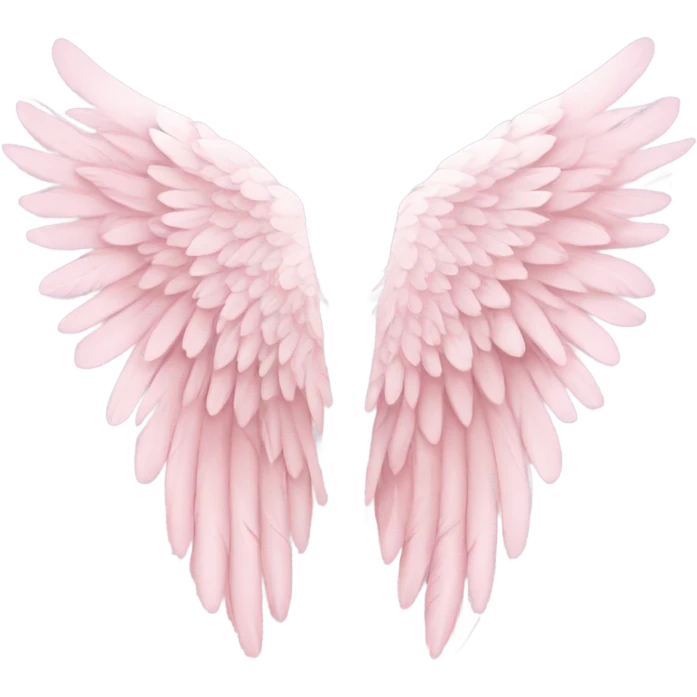 light pink angel wings emoji