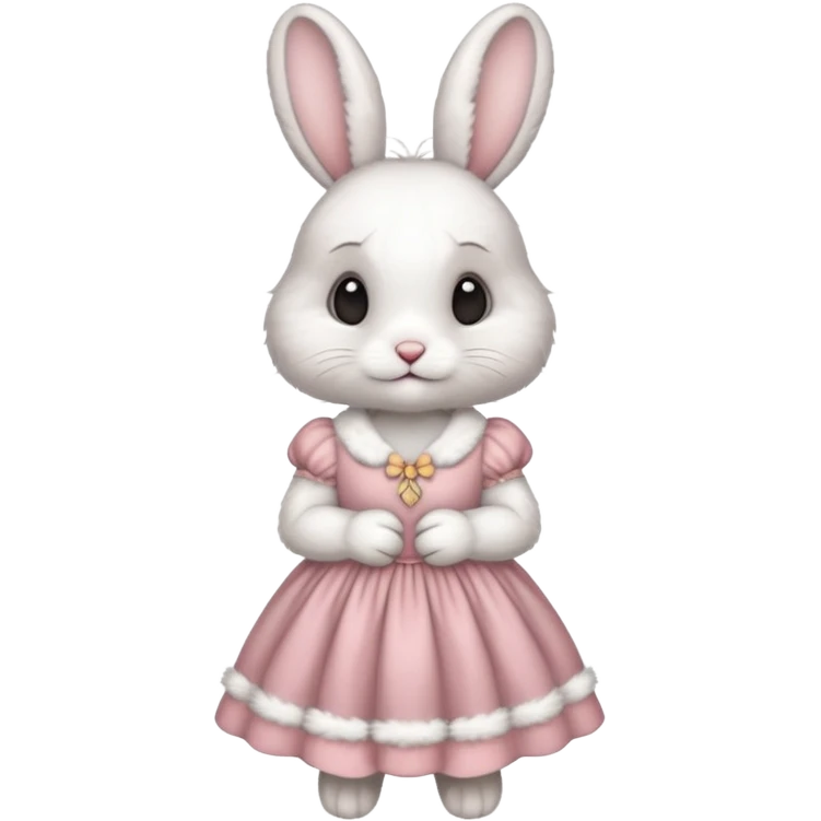 Rabbit wearing a dress emoji