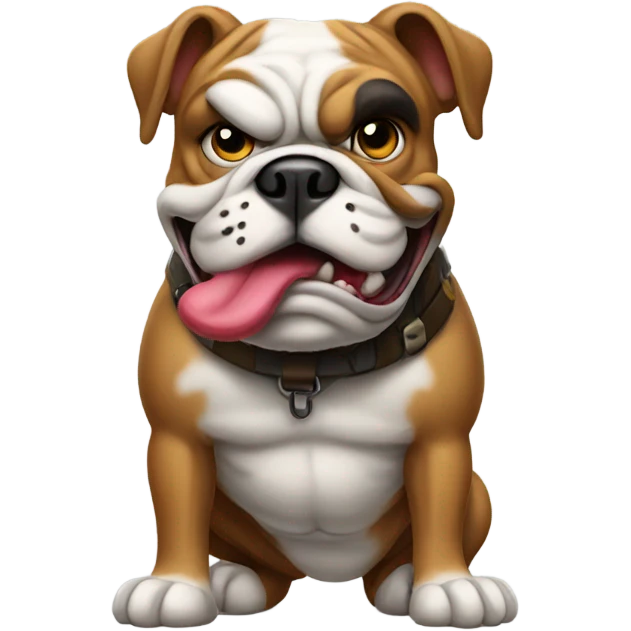 Bulldog with a shotgun emoji