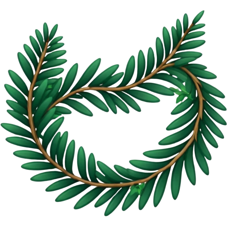 Holiday garland laying horizontally emoji