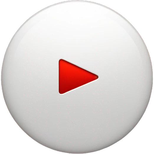 Create a logo that features a large red play button icon in the center, surrounded by a white background. The logo should have the word 'YouTube' in bold, black letters at the bottom, with a sleek and modern design. emoji