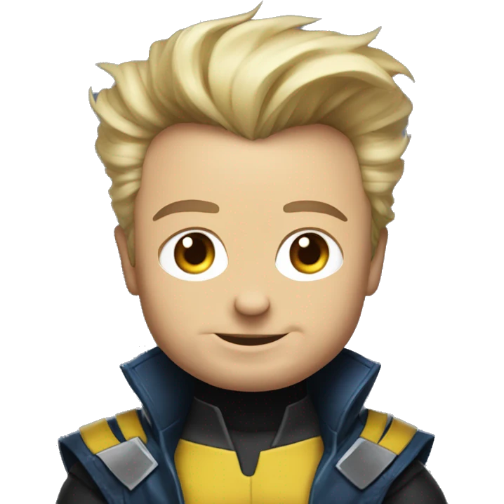 Elon musk in X-Men wolverine costume emoji