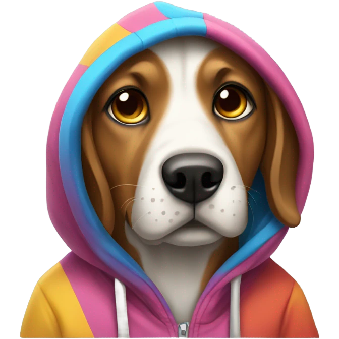 dog wearing a hoodie  emoji