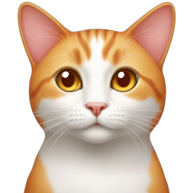orange and white cat strawberry emoji