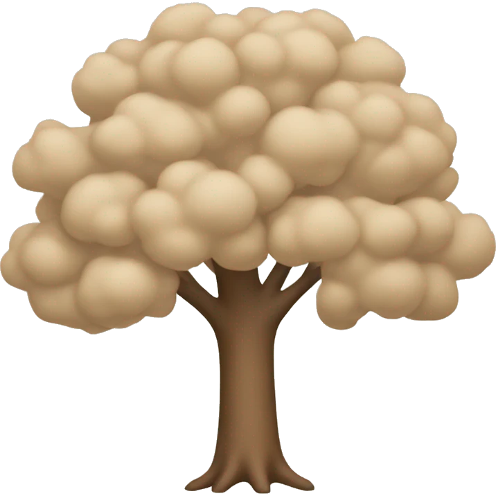 Beige tree emoji