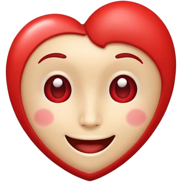 Heart with face emoji