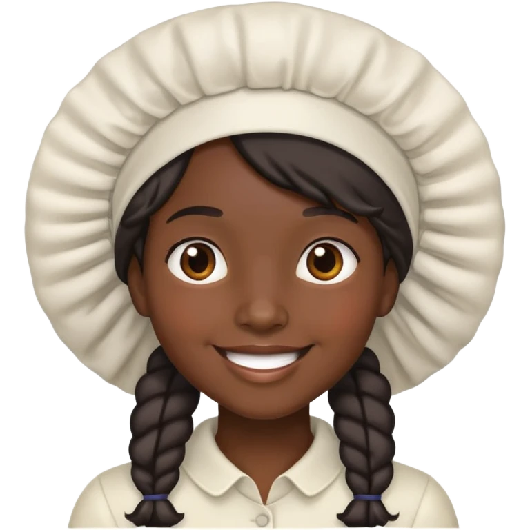 black person with hair in bonnet emoji