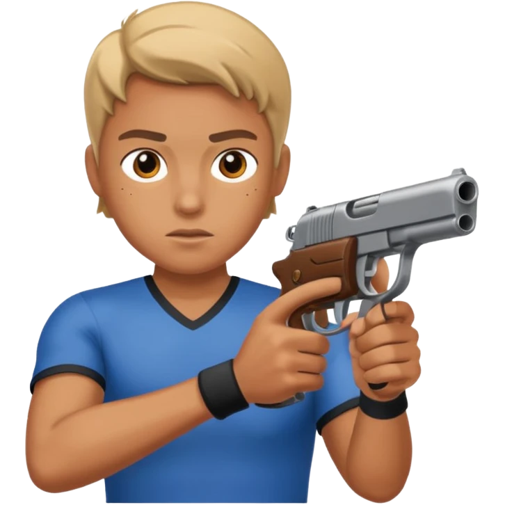 athlete gun shooting emoji