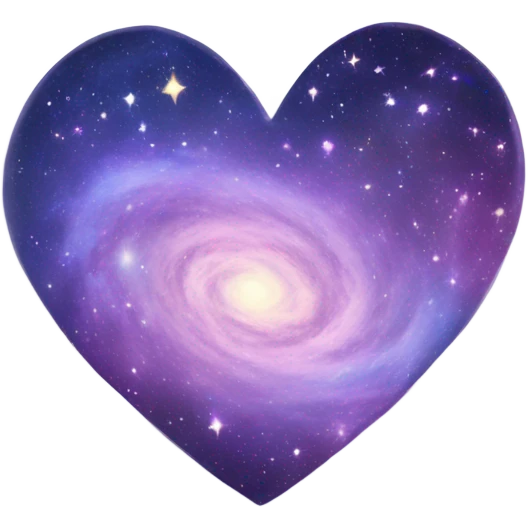 Pastel purple blue galaxy heart  emoji