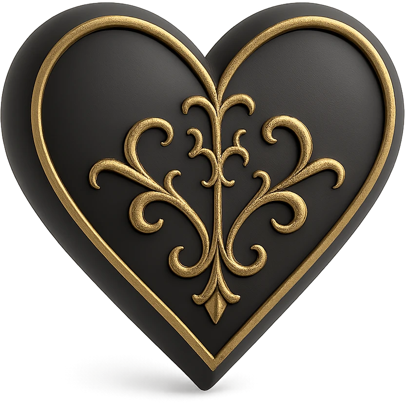 3d gothic heart  effect
 emoji
