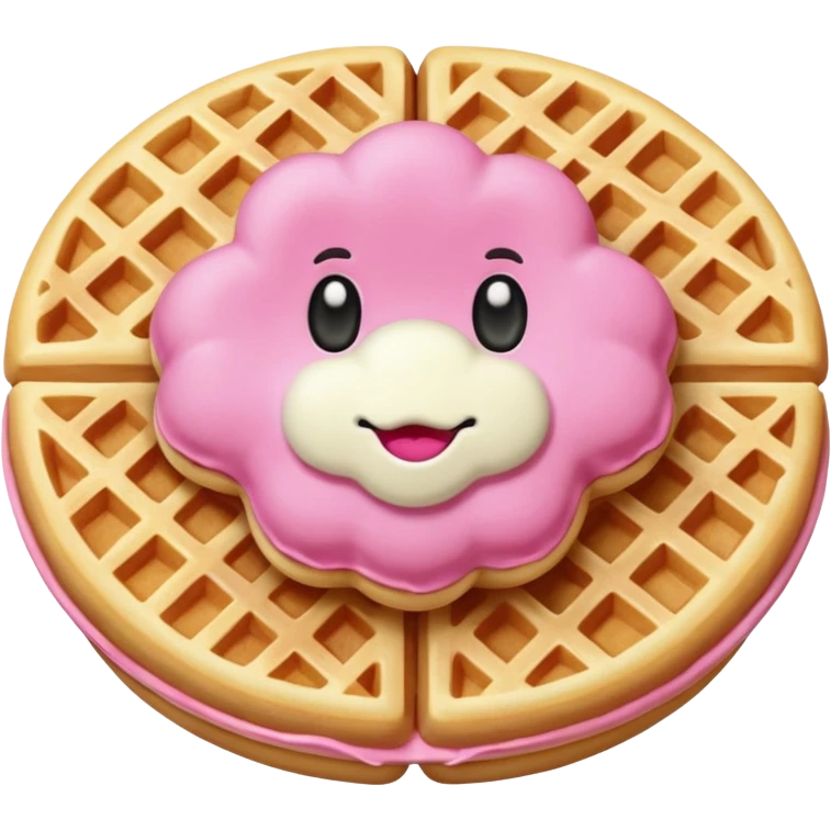 waffle dough is pink emoji