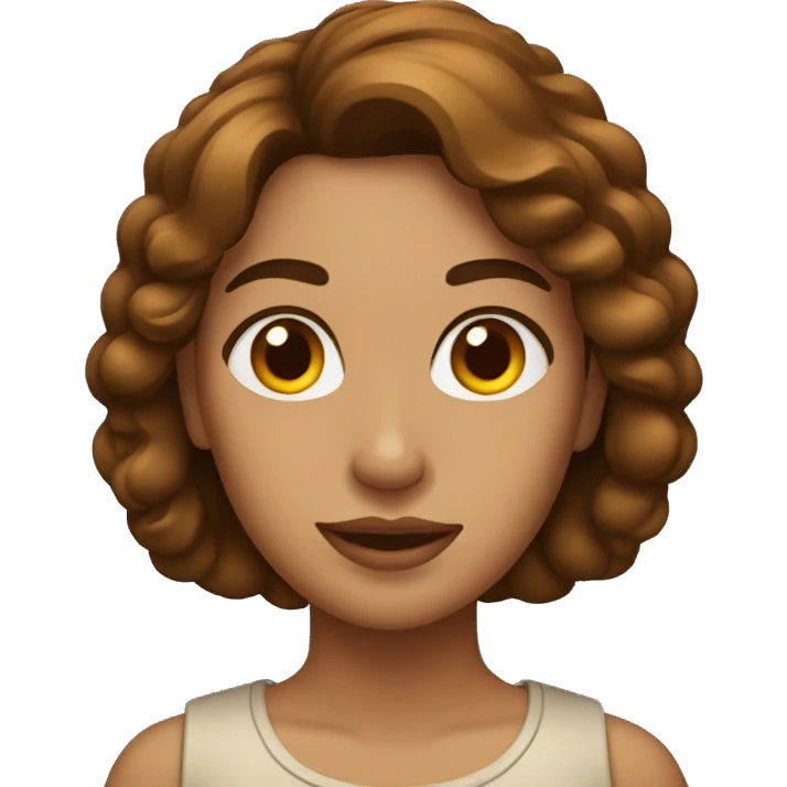 Mujer con pelo marrón  emoji