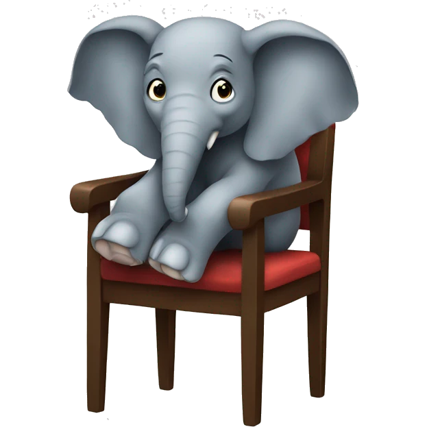 Elephant on a chair emoji