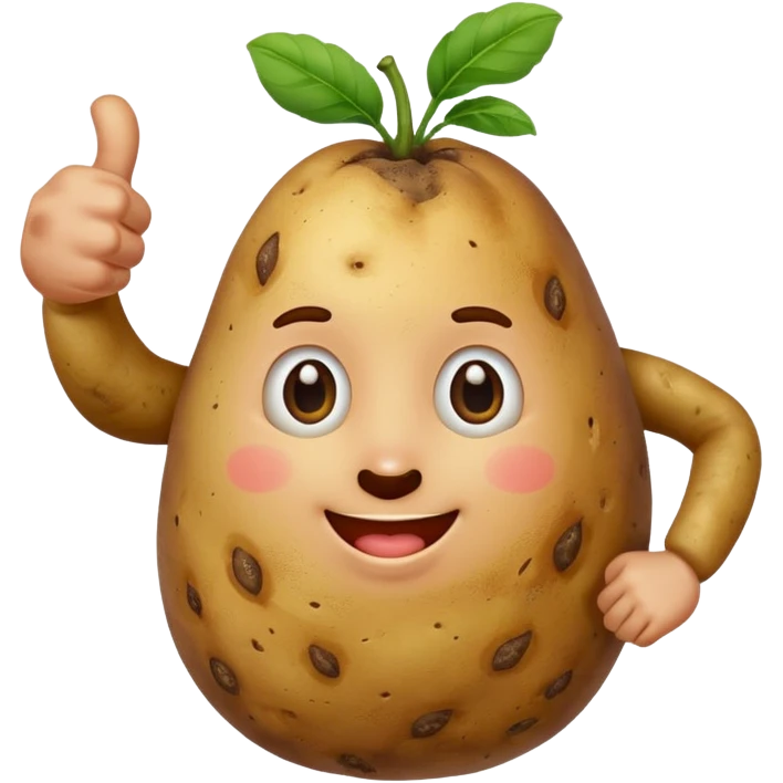 A Potato Doing a Thumbs up emoji