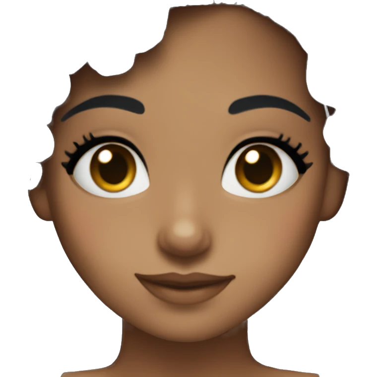Girl with black curly hair and black eyes and tan skin wearing a blue sparkly dress emoji