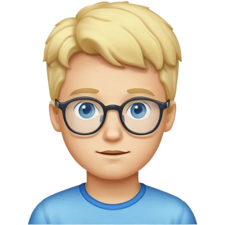 blonde boy with glasses and blue eyes as a sponge  emoji