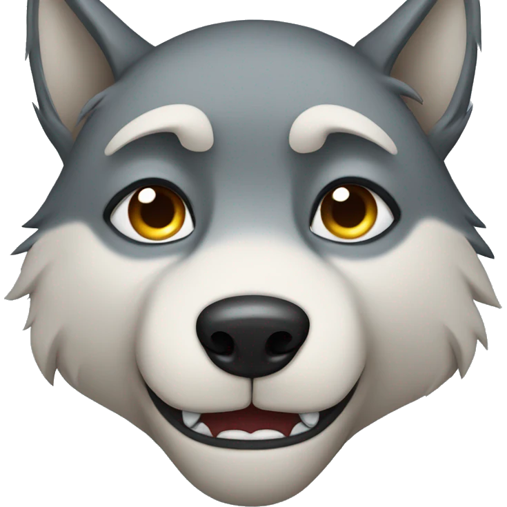 Wolf crying with tears emoji