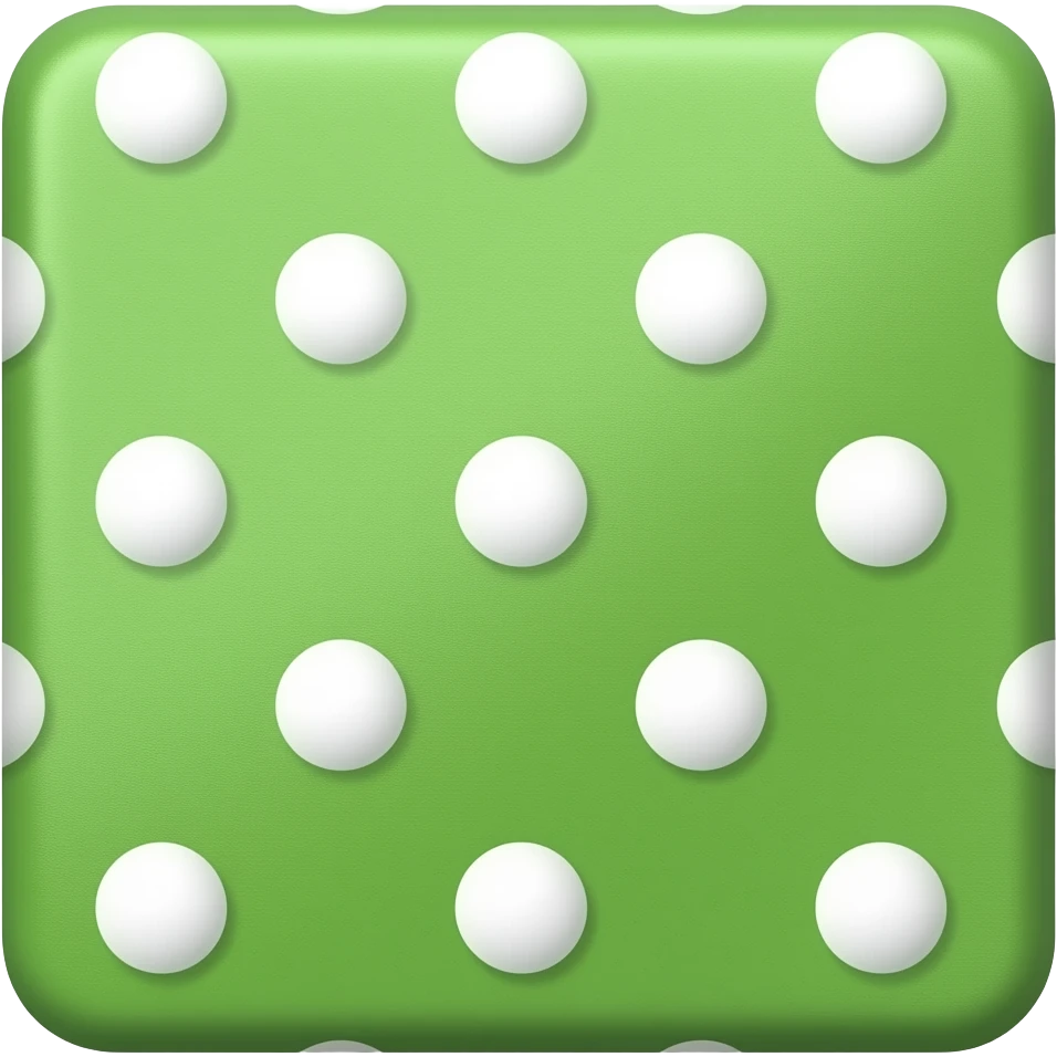 green polka dot textile emoji