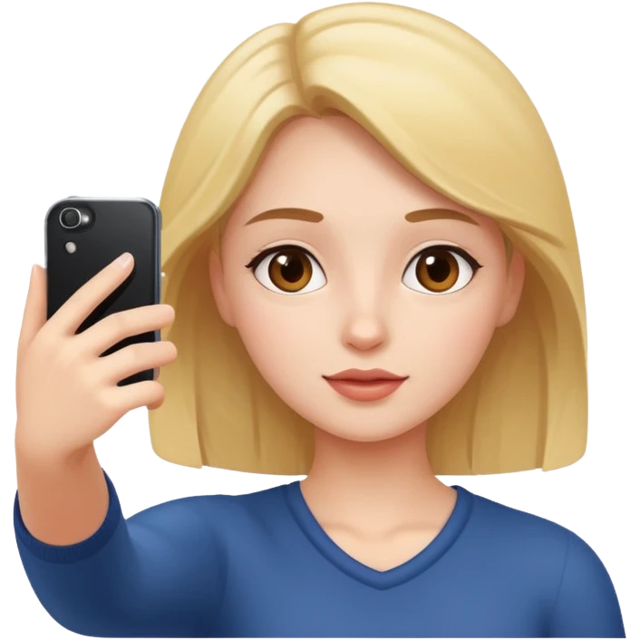 girl taking a selfie emoji