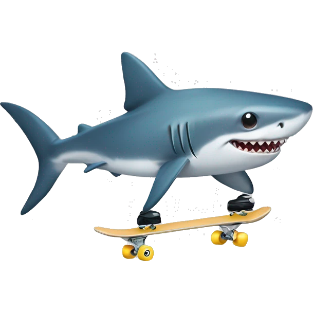shark skating emoji