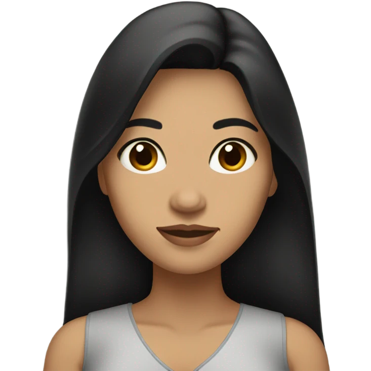 Mexican woman with soft brown eyes and black hair emoji