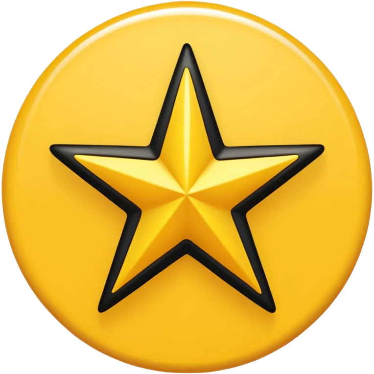 Full Black star in yellow circle ( snap star) emoji