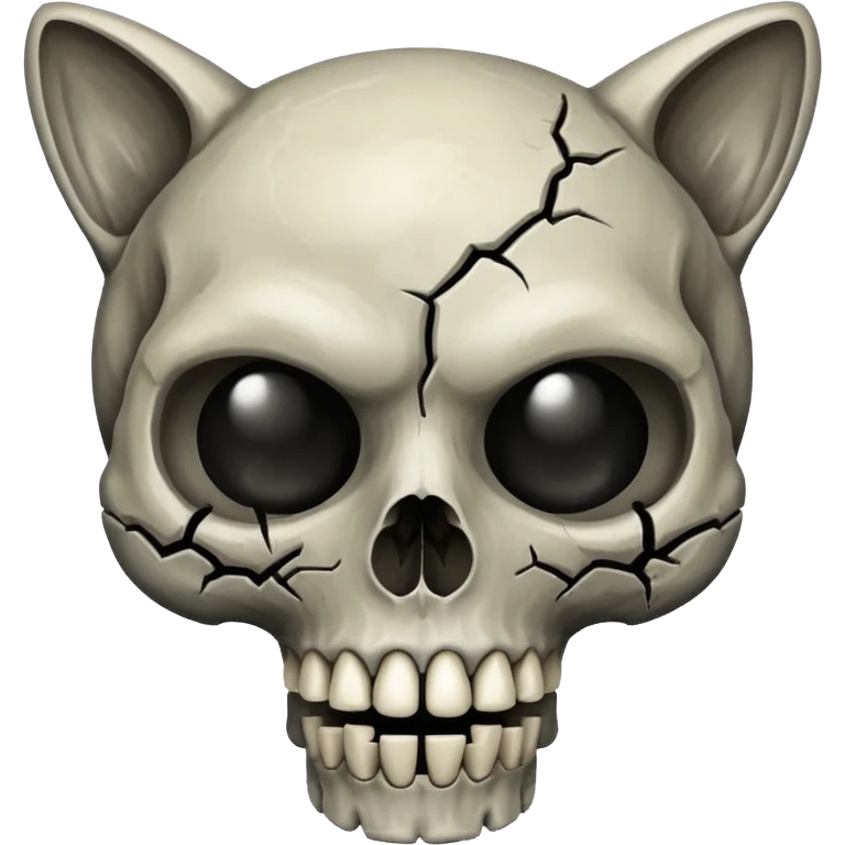 Zombie cat skull emoji