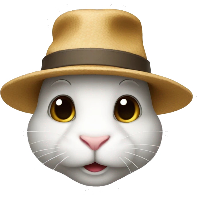rabbit wearig hat emoji