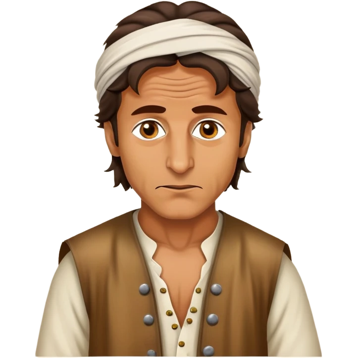 Make a emoji of ex pm of Pakistan Imran khan saying dialogue "bade khartnak log hain" in a beggar outfit emoji
