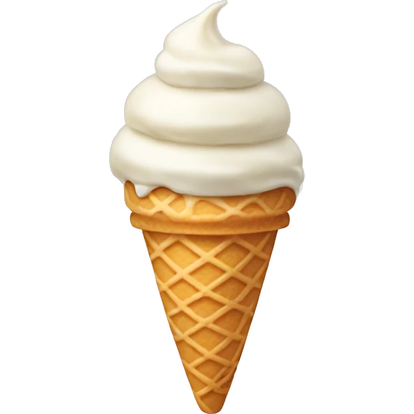 Vanilla ice cream cone  emoji
